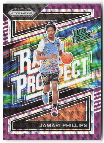 2024 Panini Prizm Draft Picks Jamari Phillips #14 Rated Prospect Purple Wave