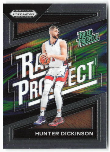 
2024 Panini Prizm Draft Picks Rated Prospect #5 Hunter Dickinson (RC)