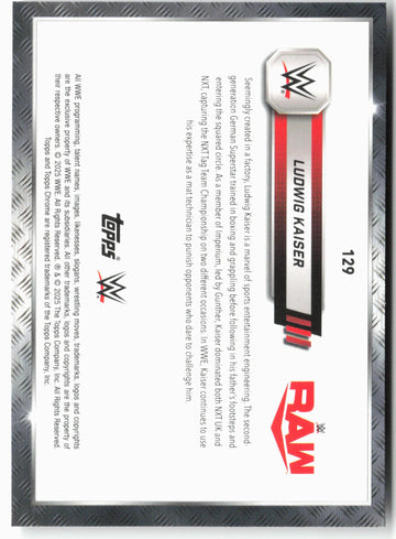 
2025 Topps Chrome WWE #129 Ludwig Kaiser Prism Refractor
