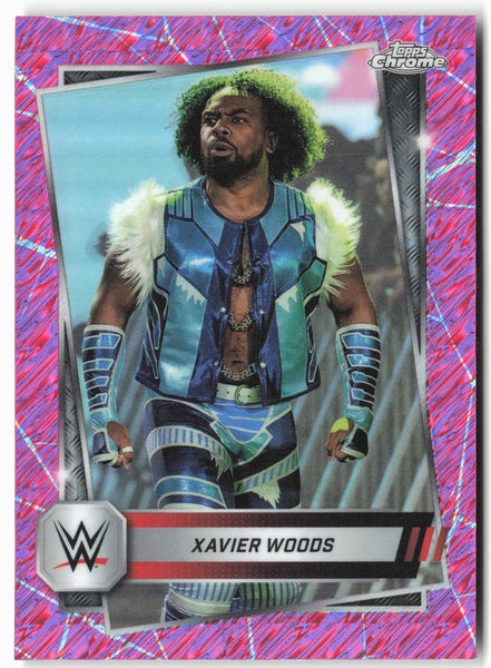 2025 Topps Chrome WWE #193 Xavier Woods Pink Shimmer Refractor