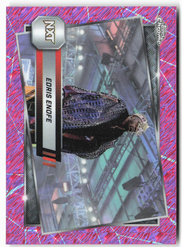 
2025 Topps Chrome WWE #94 Edris Enofe Pink Shimmer Refractor