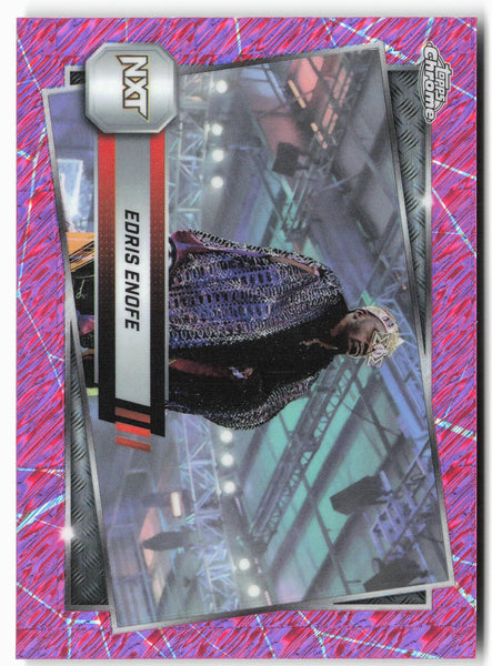 2025 Topps Chrome WWE #94 Edris Enofe Pink Shimmer Refractor