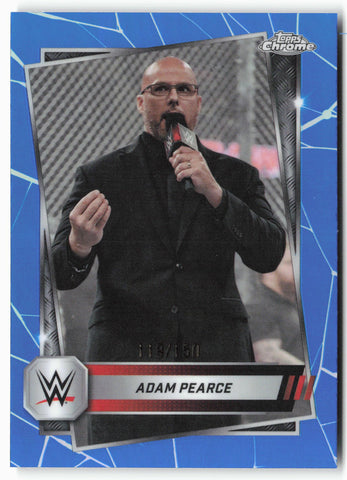 2025 Topps Chrome WWE #140 Adam Pearce Blue Refractor