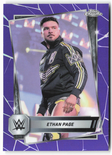 2025 Topps Chrome WWE #26 Ethan Page Purple Refractor