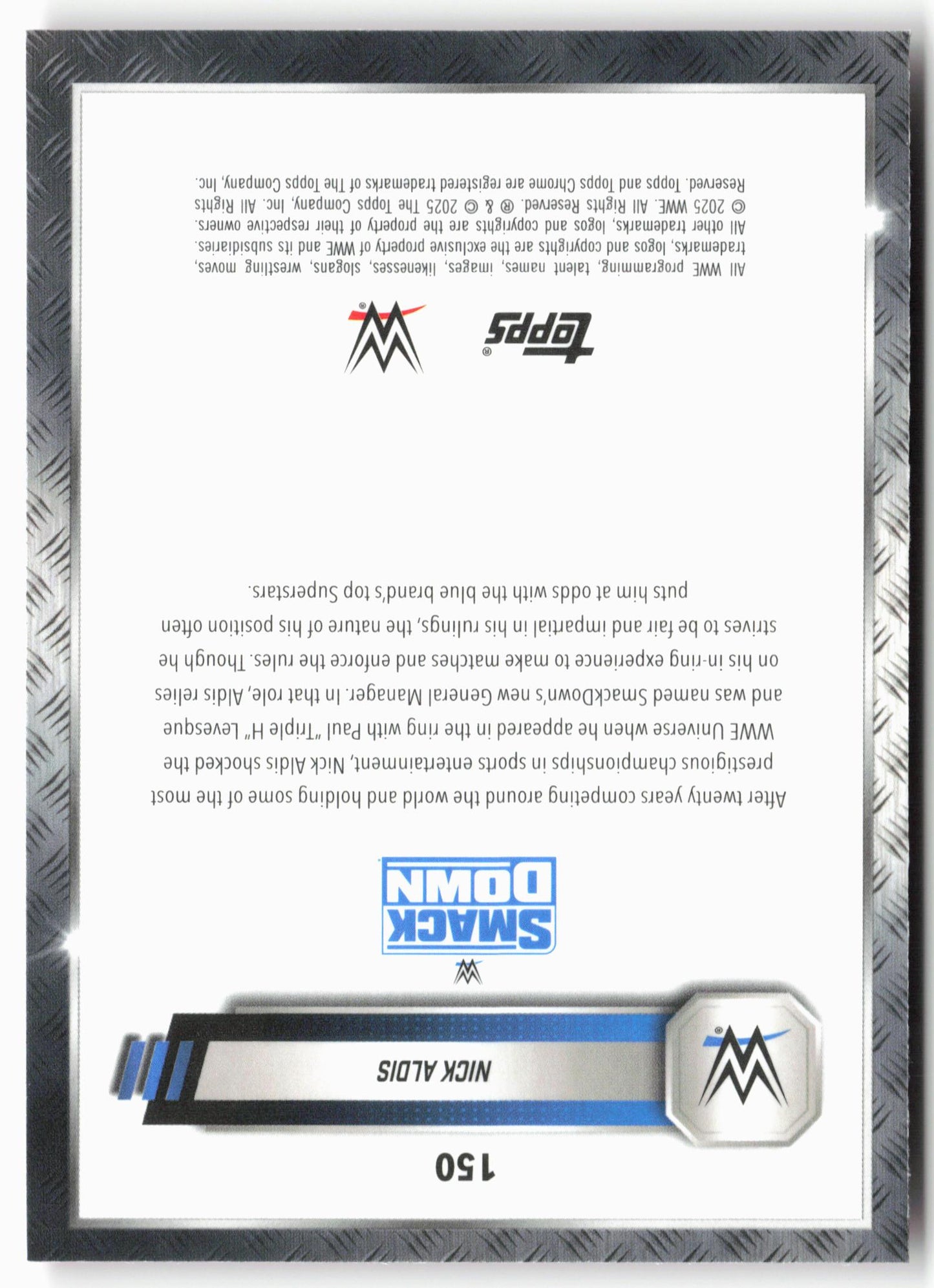 2025 Topps Chrome WWE #150 Nick Aldis Pink Shimmer Refractor