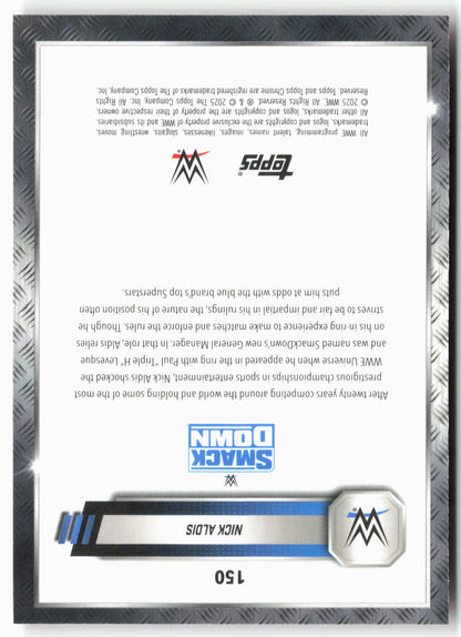 2025 Topps Chrome WWE #150 Nick Aldis Pink Shimmer Refractor