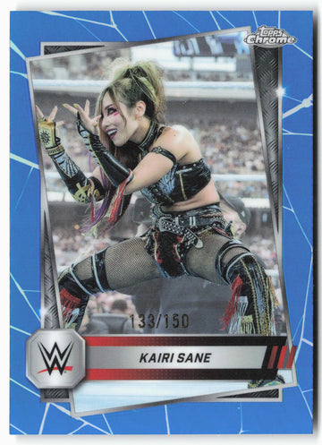 
2025 Topps Chrome WWE #170 Kairi Sane Blue Refractor