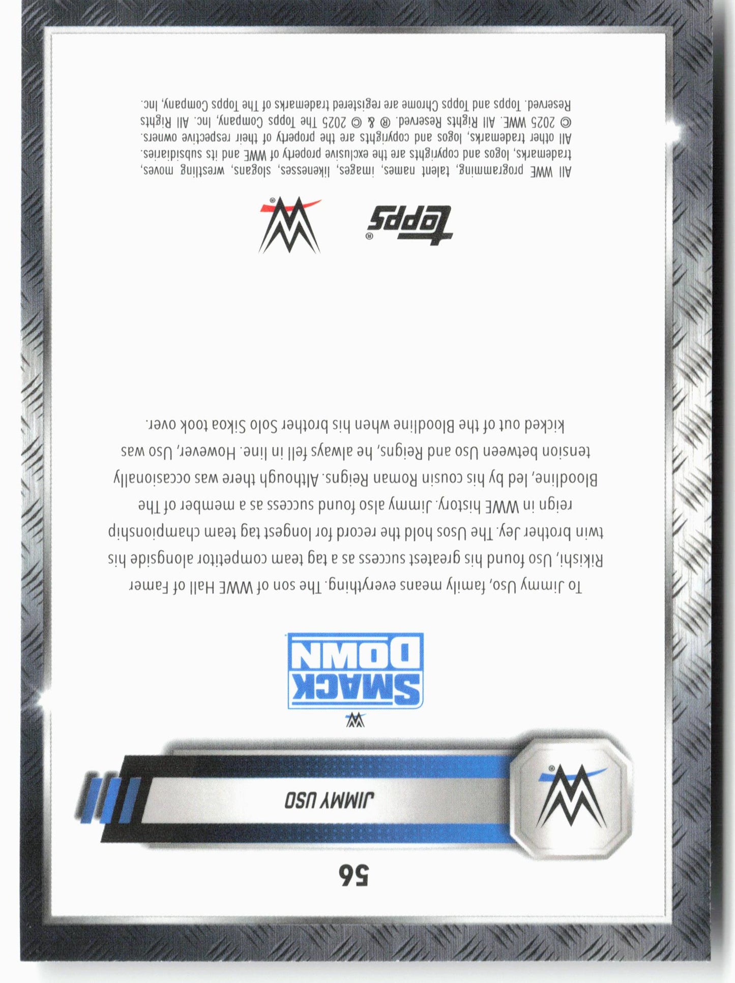 2025 Topps Chrome WWE #56 Jimmy Uso