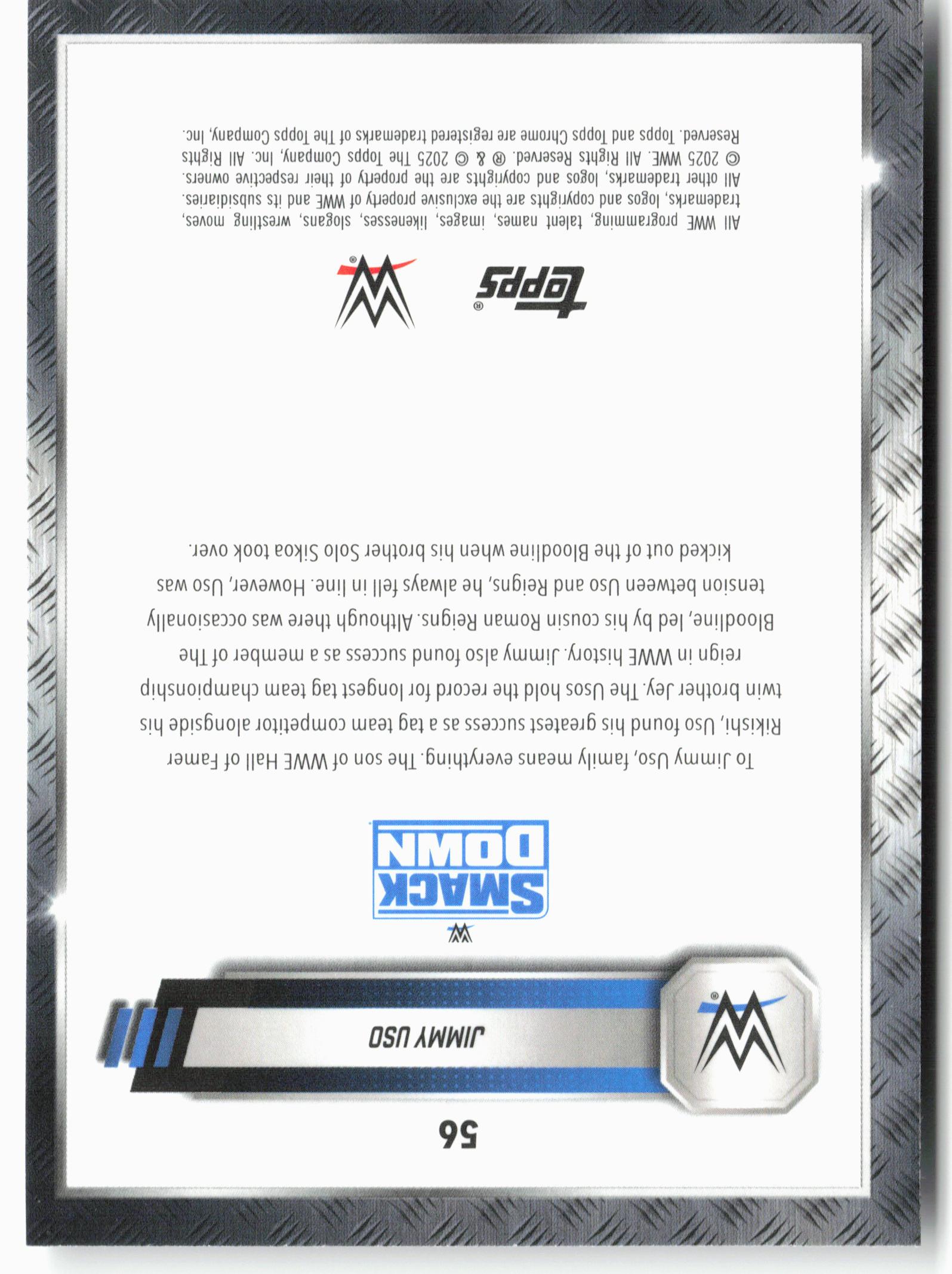 2025 Topps Chrome WWE #56 Jimmy Uso