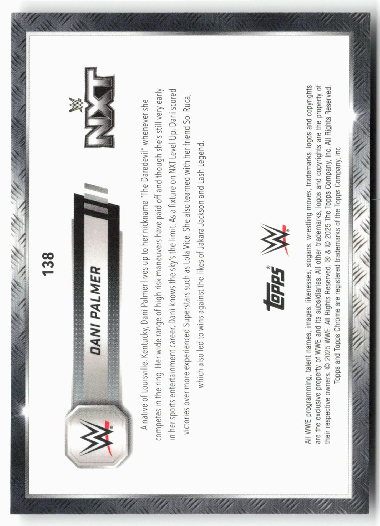 2025 Topps Chrome WWE #138 Dani Palmer