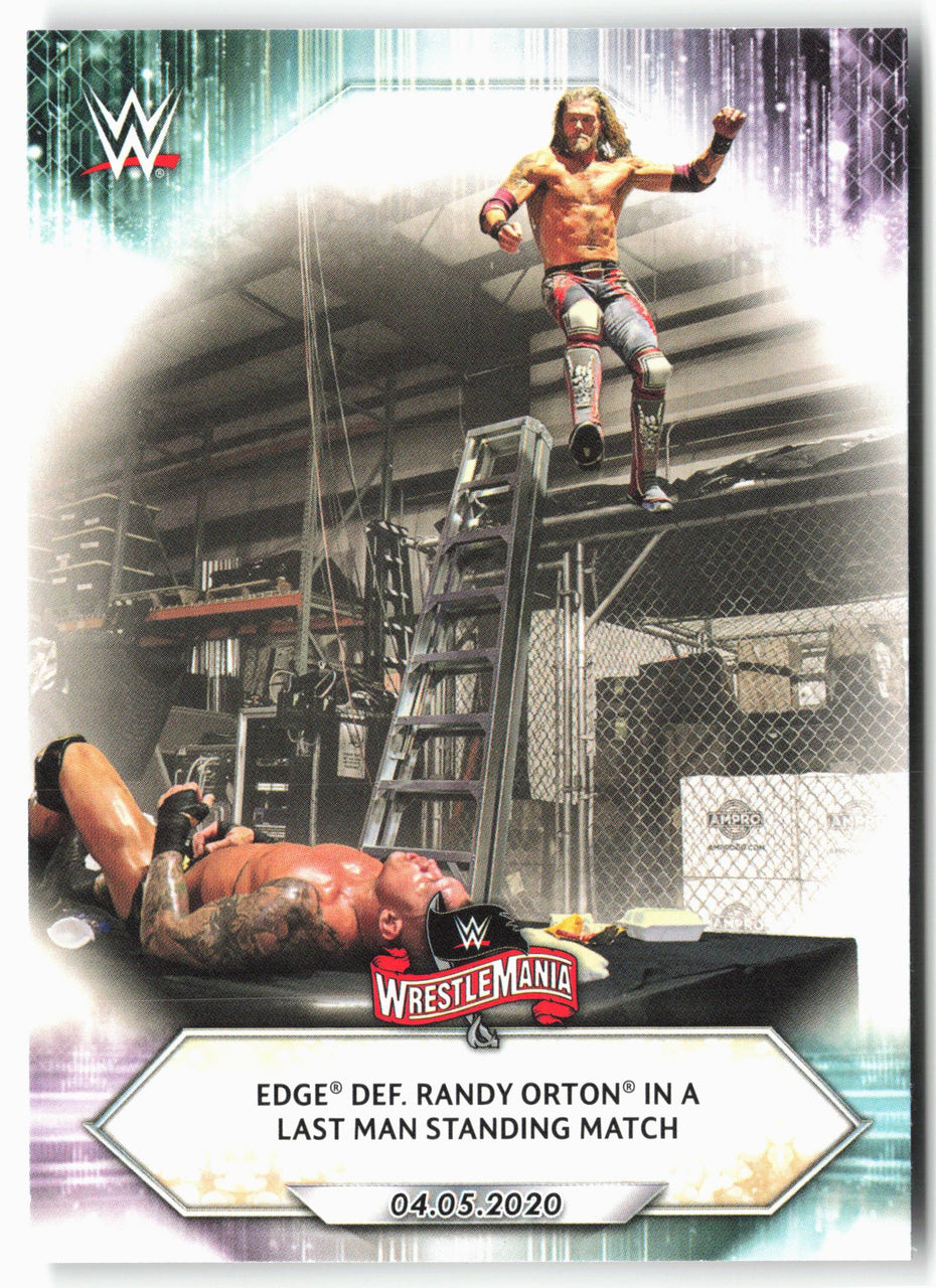 2021 Topps WWE #51 Edge def. Randy Orton in a Last Man Standing Match