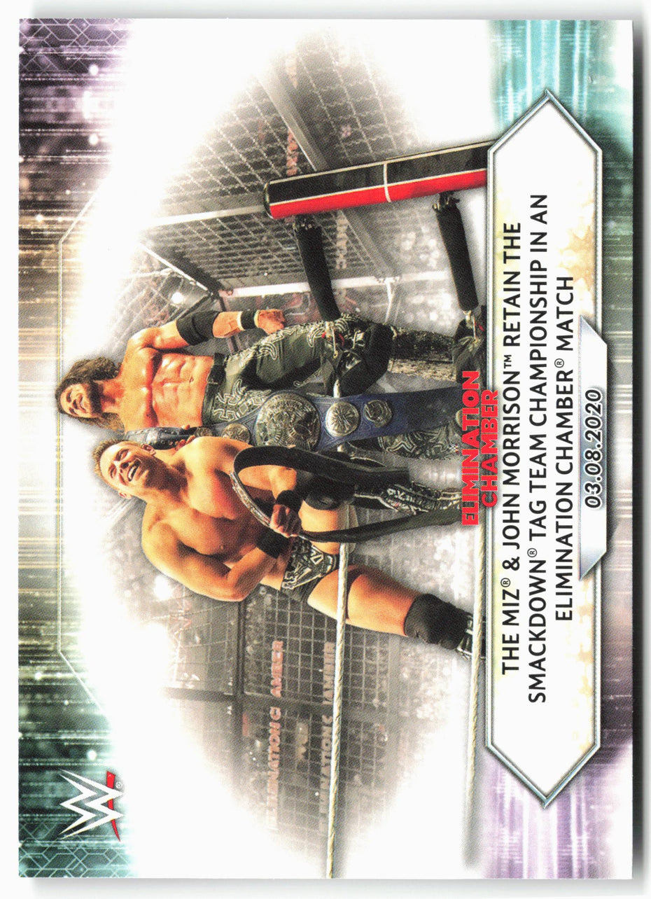 2021 Topps WWE #33 Miz & John Tag Team Championship Elimination Chamber