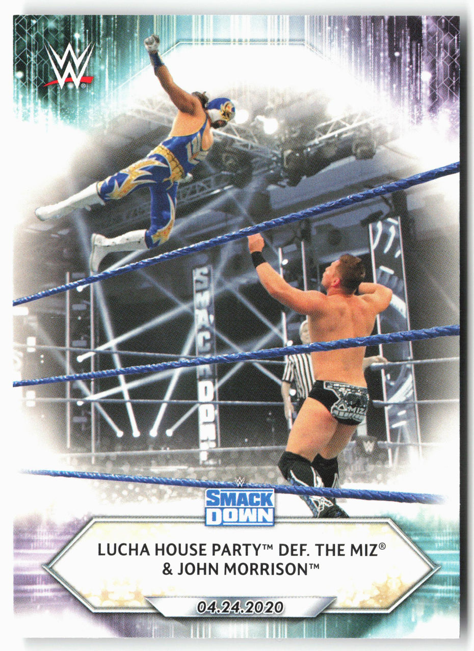 2021 Topps WWE #62 Lucha House Party def. The Miz & John Morrison