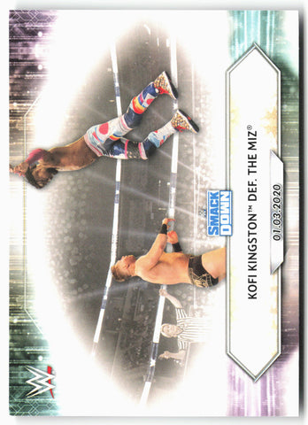 2021 Topps WWE #1 Kofi Kingston def. The Miz