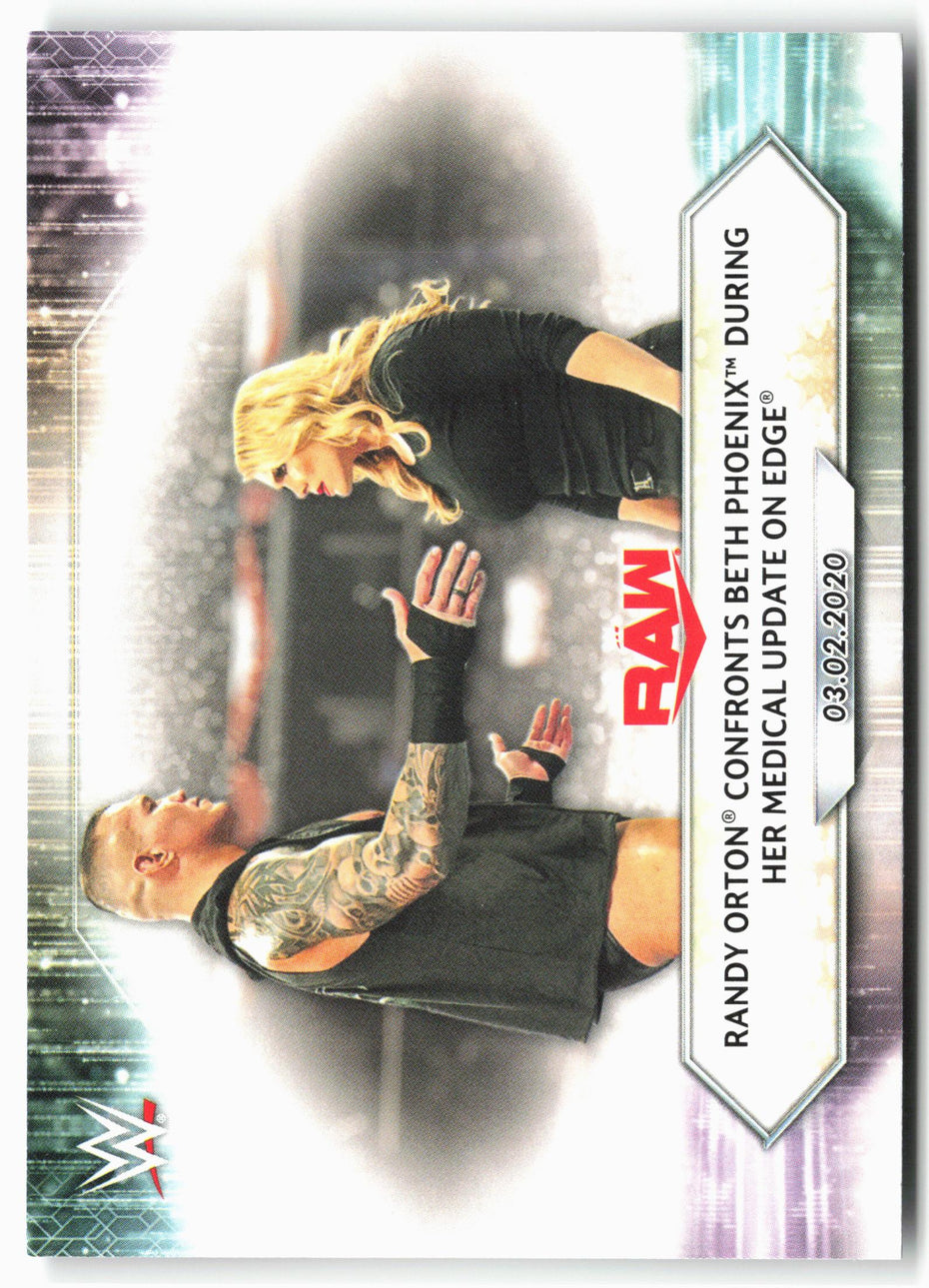 2021 Topps WWE #31 Randy Orton Confronts Beth Phoenix