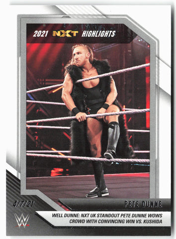 2022 Panini NXT 2.0 WWE #9 Pete Dunne 2021 NXT Highlights