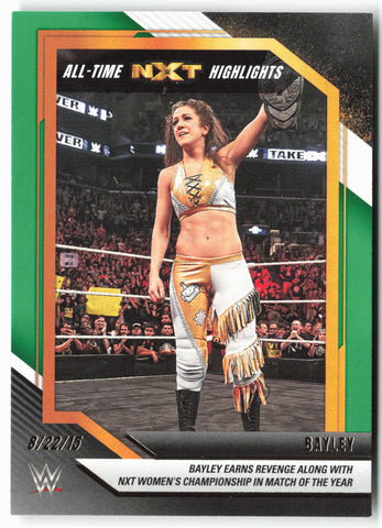 2022 Panini NXT 2.0 WWE #14 Bayley All-Time NXT Highlights Green