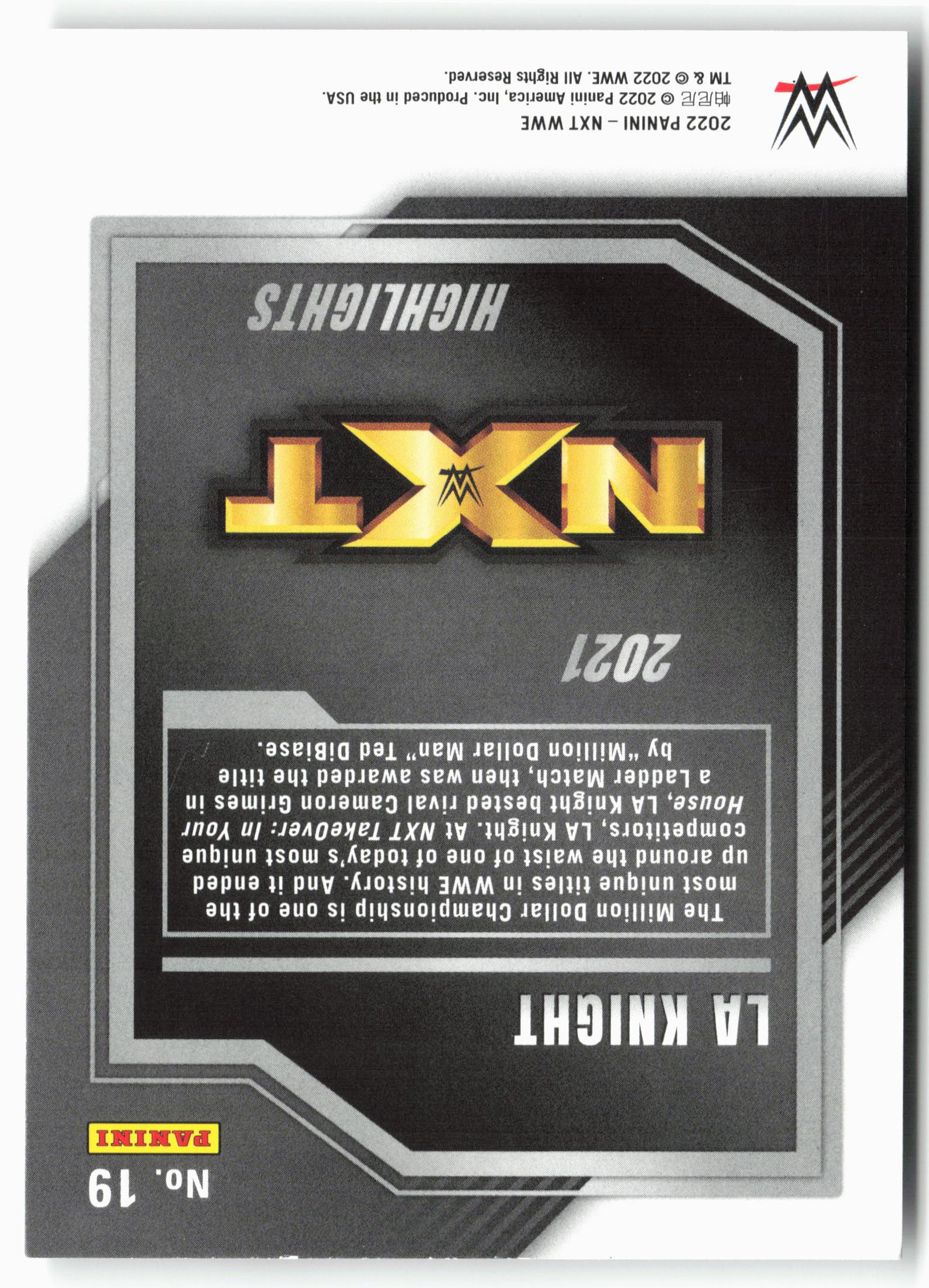 2022 Panini NXT 2.0 WWE #19 LA Knight 2021 NXT Highlights