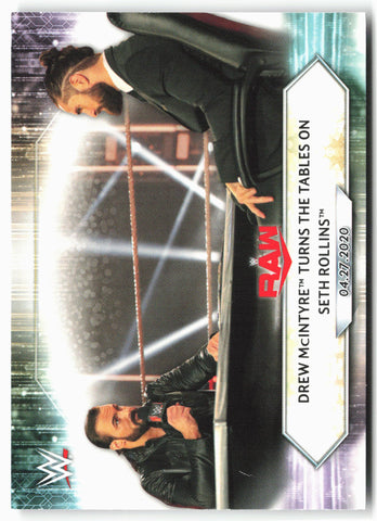 2021 Topps WWE #63 Drew McIntyre Turns the Tables on Seth Rollins