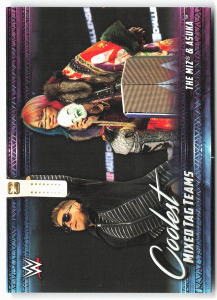 2021 Topps WWE #MT-6 The Miz & Asuka Coolest Mixed Tag Teams