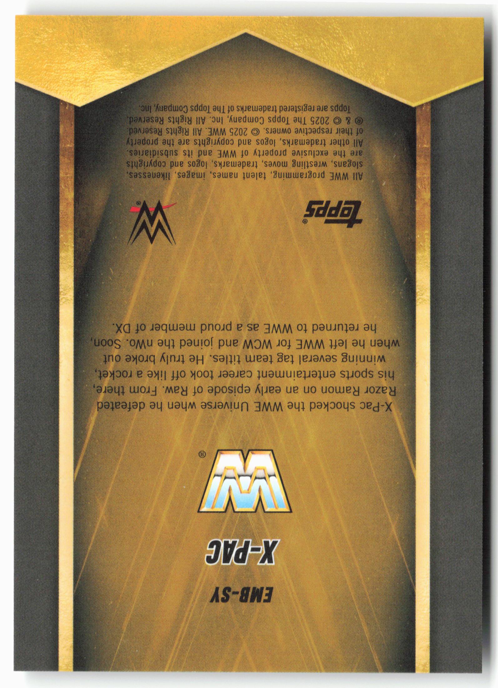 2025 Topps Chrome WWE #EMB-SY X-Pac Embedded
