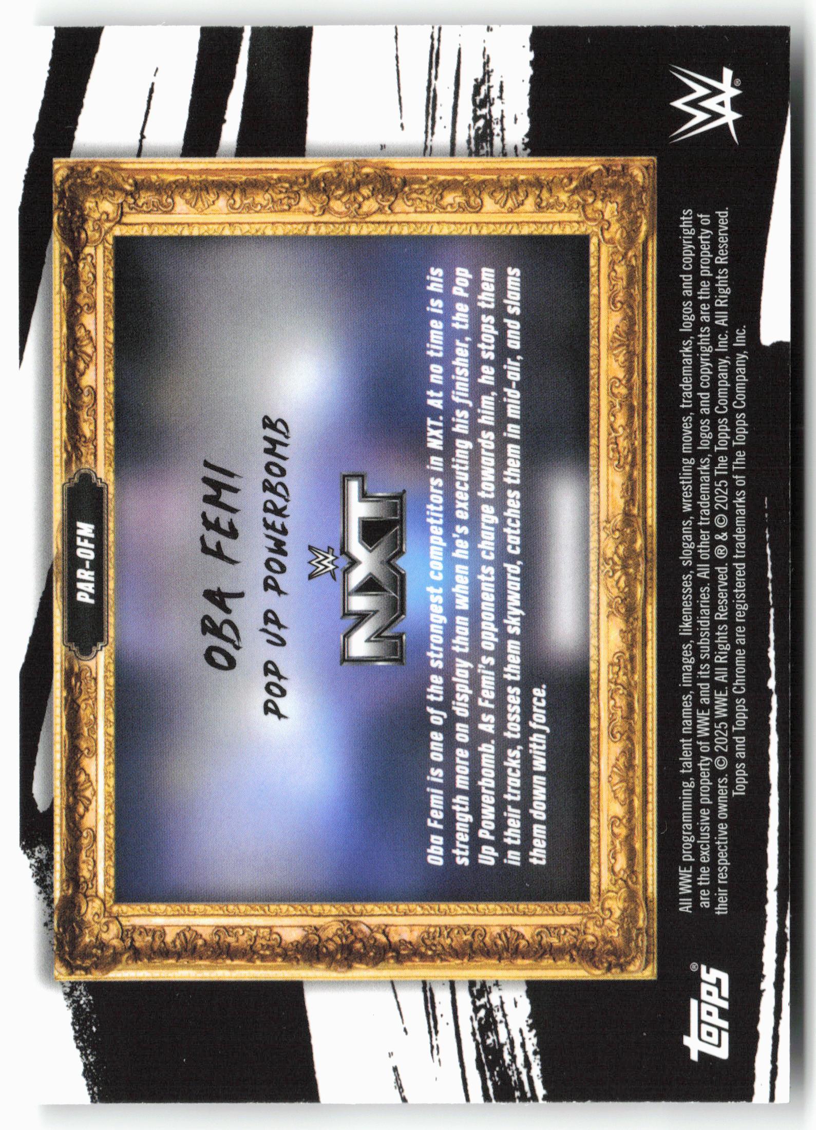 2025 Topps Chrome WWE #PAR-OFM Oba Femi Paradigm