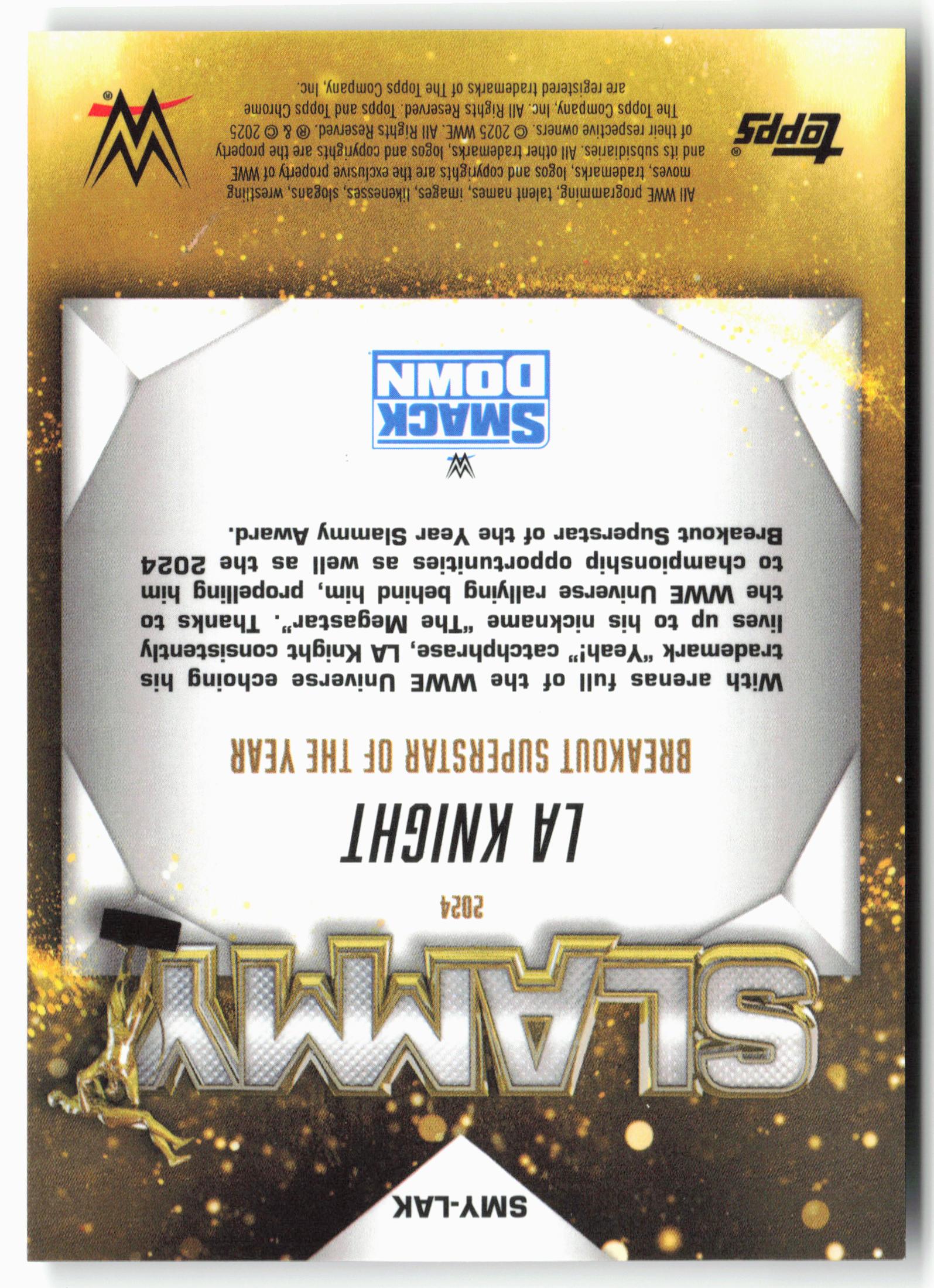 2025 Topps Chrome WWE #SMY-LAK LA Knight Slammy