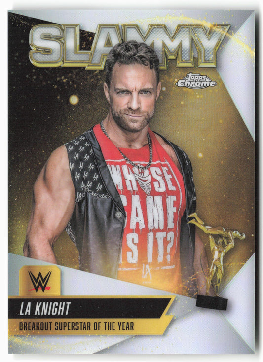 2025 Topps Chrome WWE #SMY-LAK LA Knight Slammy
