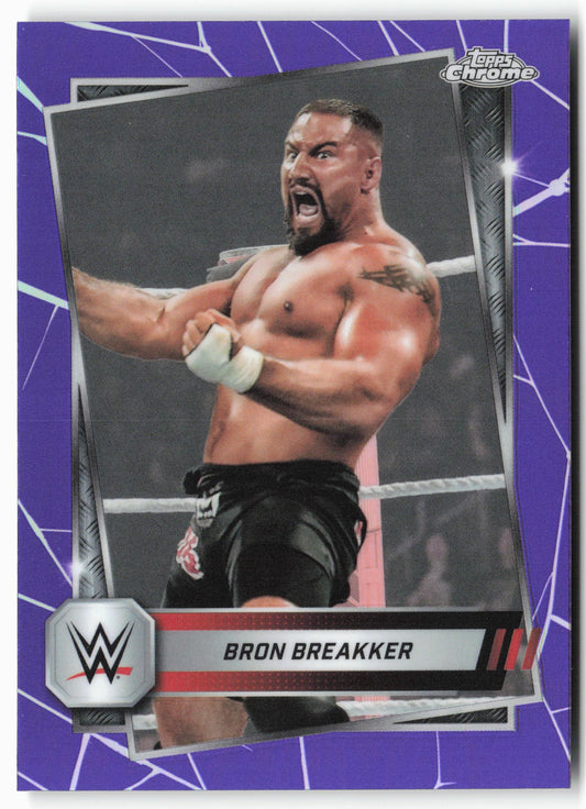 2025 Topps Chrome WWE #198 Bron Breakker Purple Refractor
