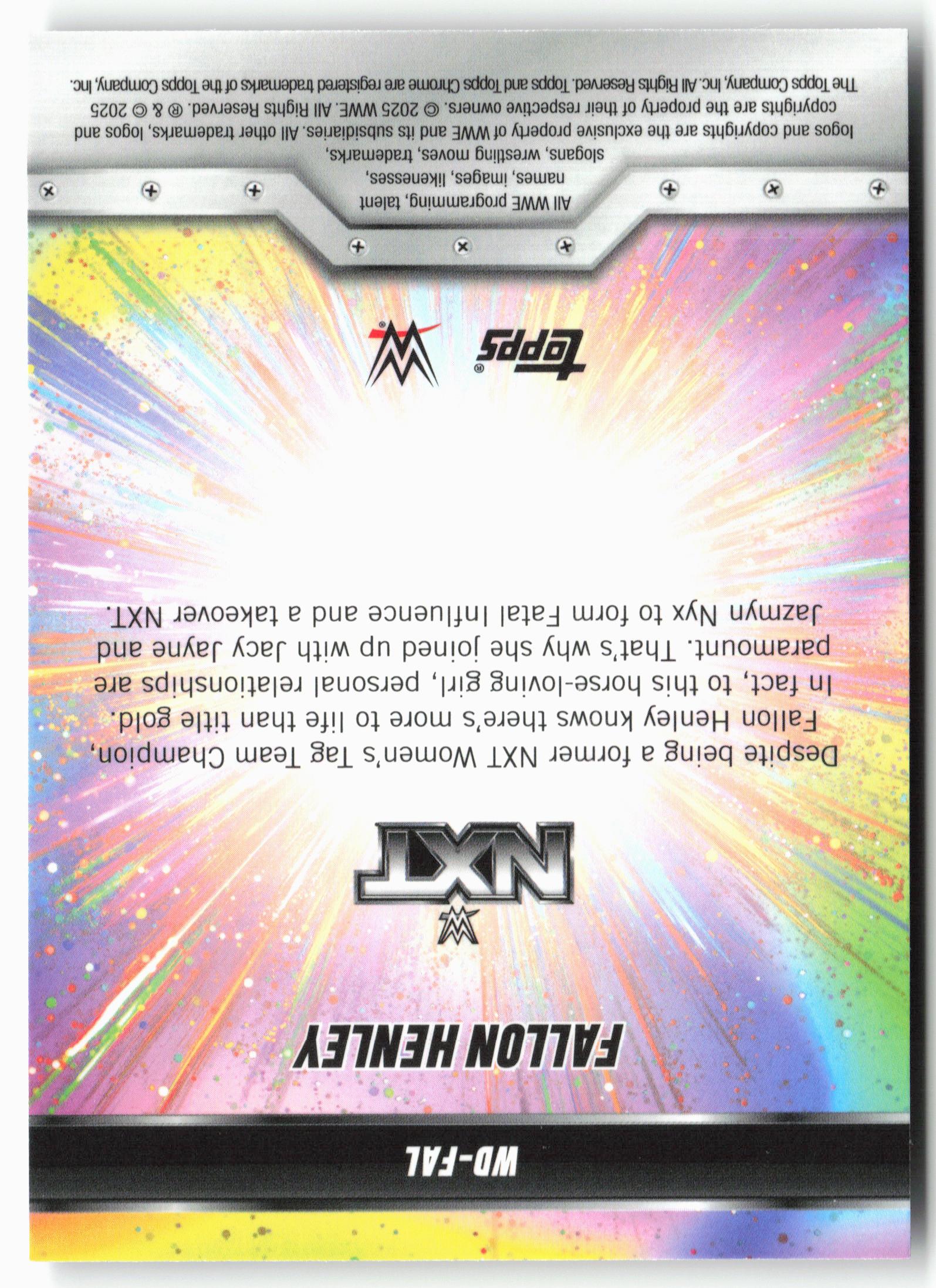 2025 Topps Chrome WWE #WD-FAL Fallon Henley Women's Division