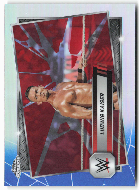 2025 Topps Chrome WWE #129 Ludwig Kaiser Red and Blue Refractor