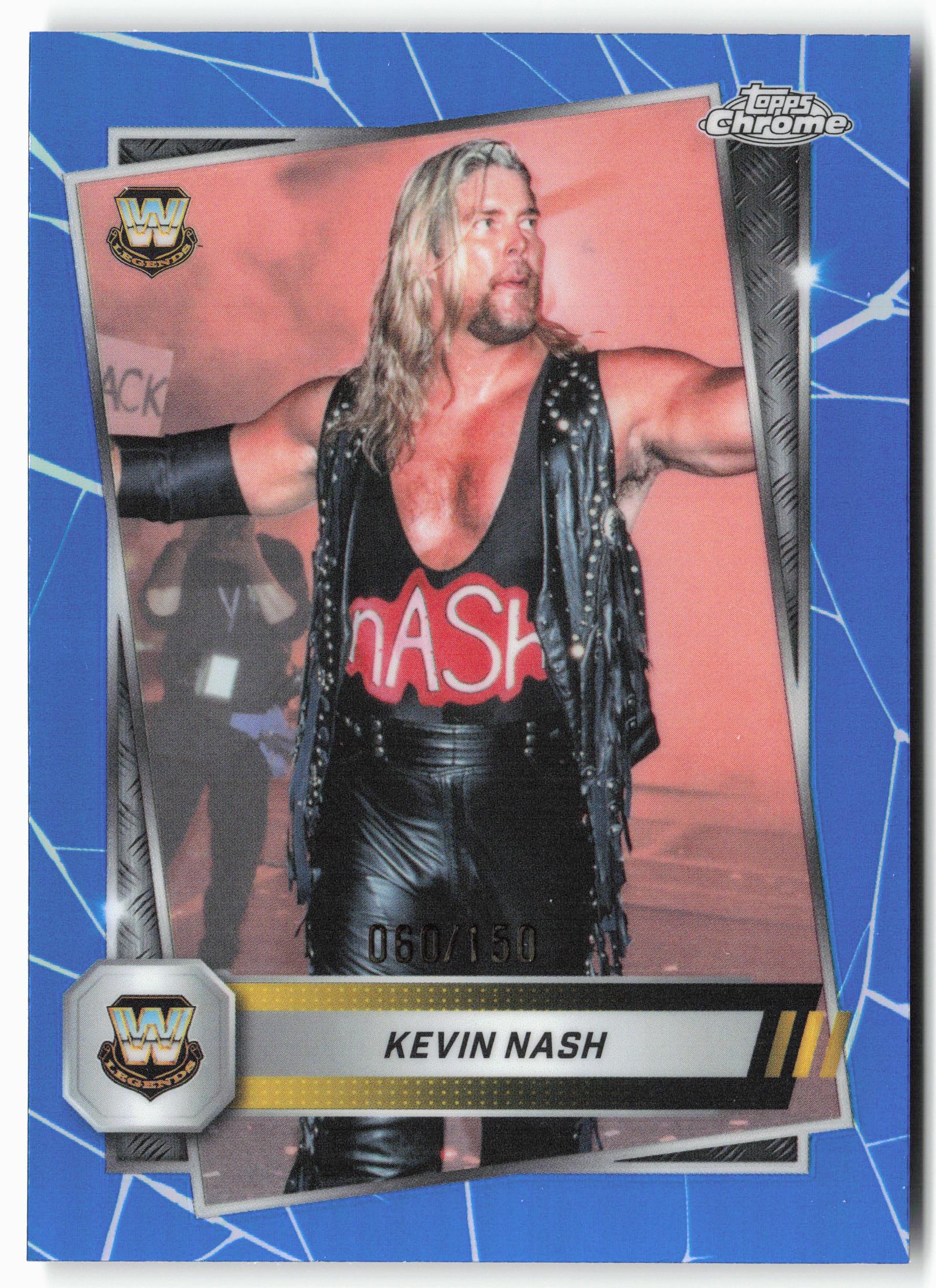 2025 Topps Chrome WWE #184 Kevin Nash Blue Refractor