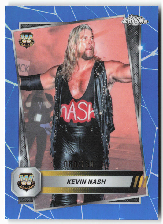 2025 Topps Chrome WWE #184 Kevin Nash Blue Refractor