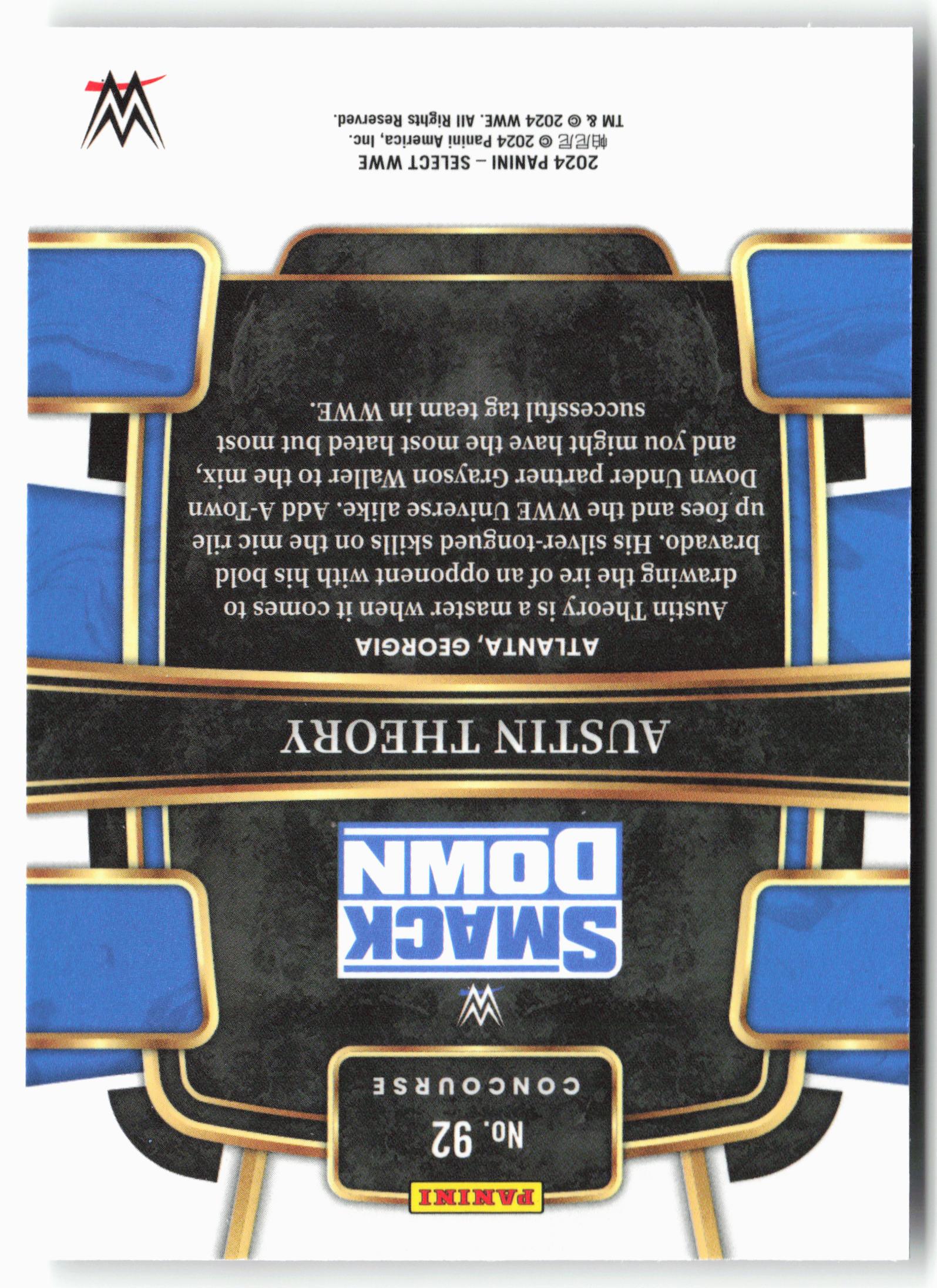 2024 Panini Select WWE #92 Austin Theory