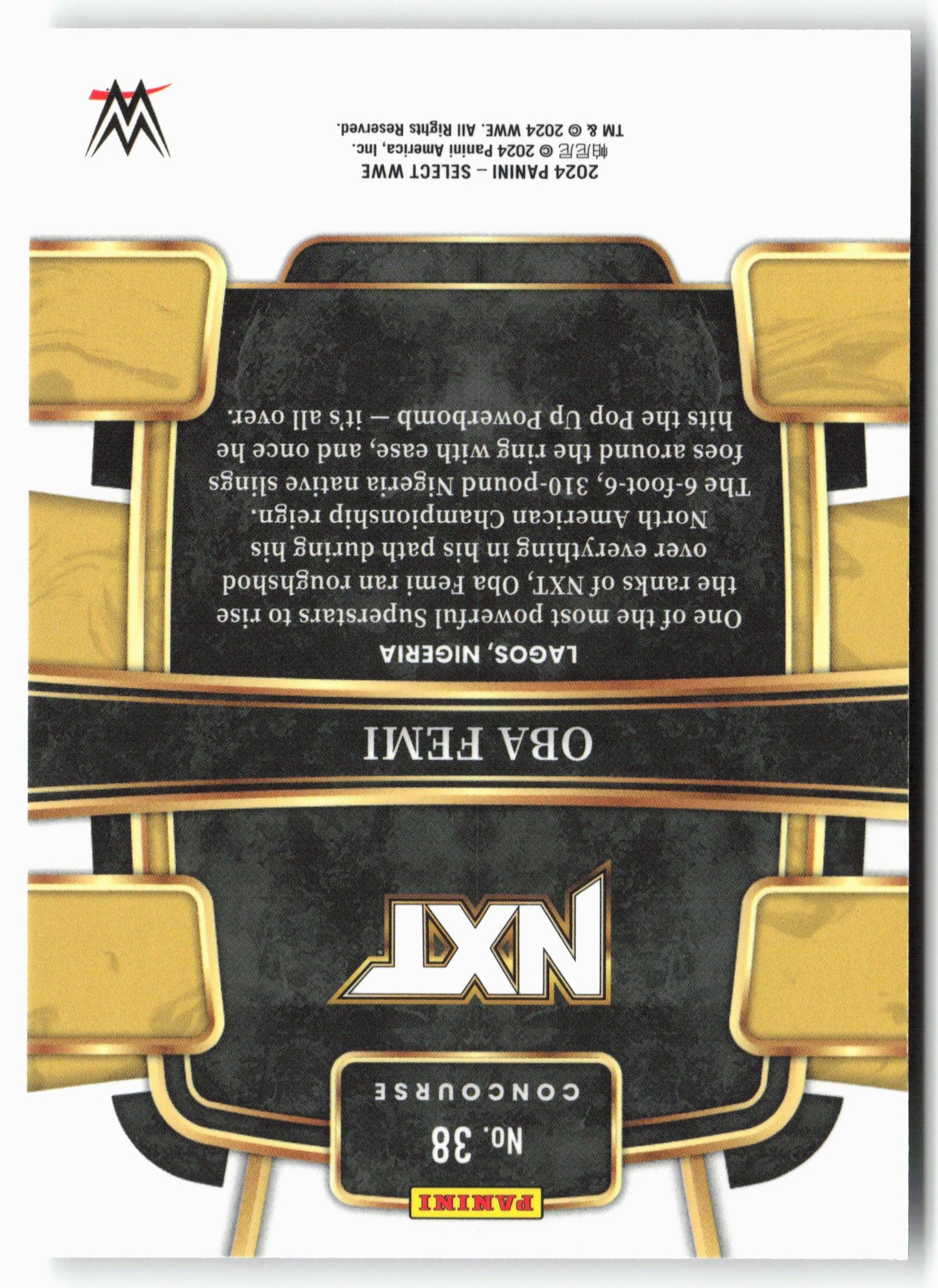 2024 Panini Select WWE #38 Oba Femi