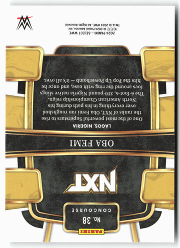 
2024 Panini Select WWE #38 Oba Femi