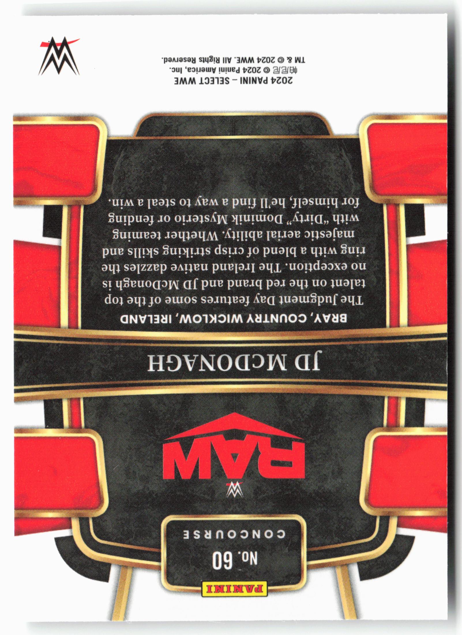2024 Panini Select WWE #60 JD McDonagh