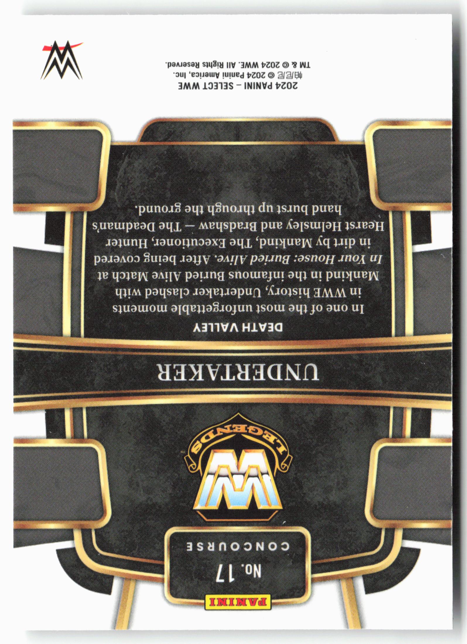 2024 Panini Select WWE #17 Undertaker