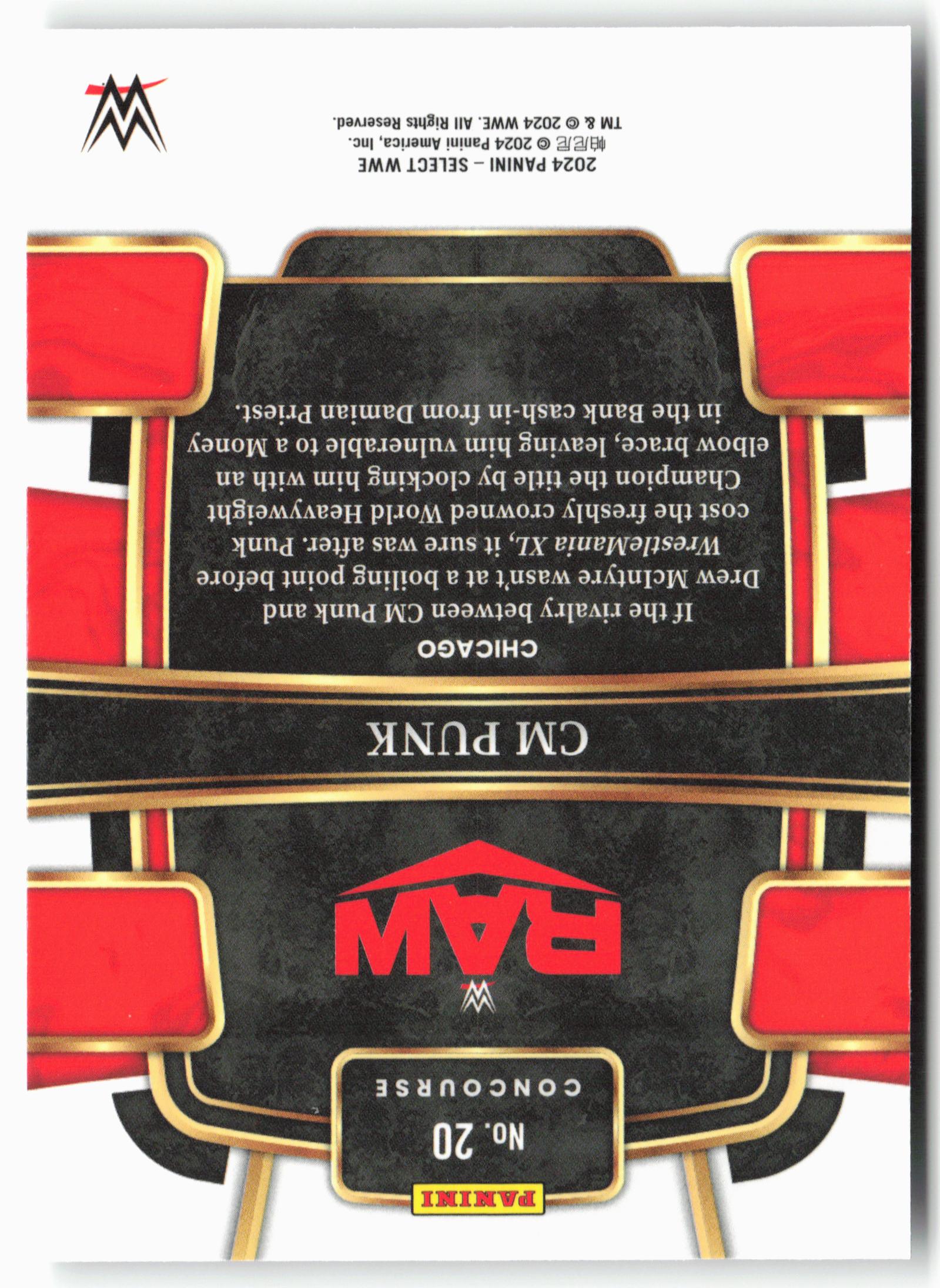 2024 Panini Select WWE #20 CM Punk