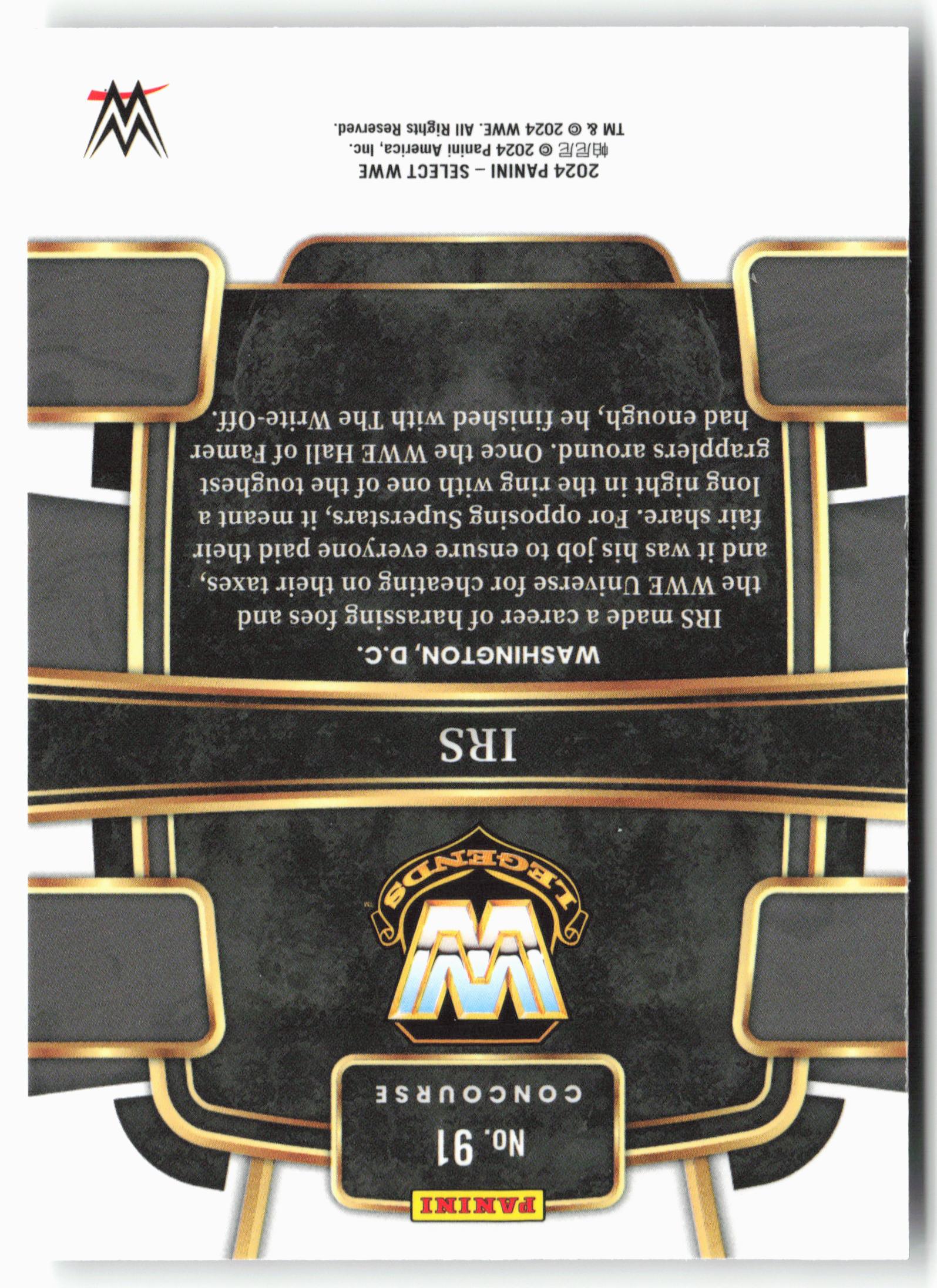 2024 Panini Select WWE #91 IRS