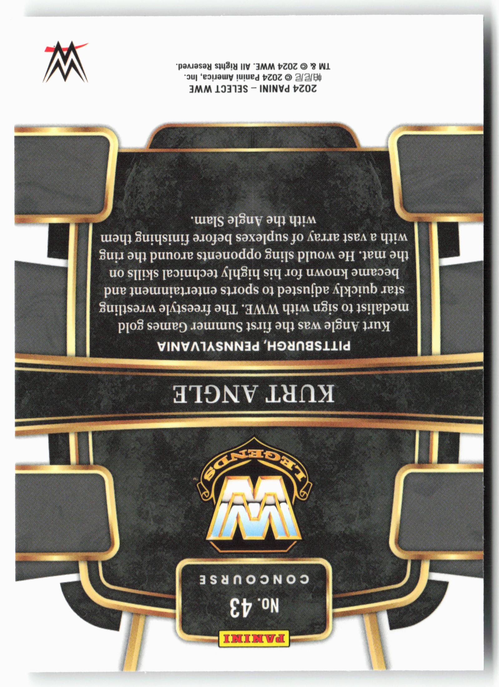 2024 Panini Select WWE #43 Kurt Angle