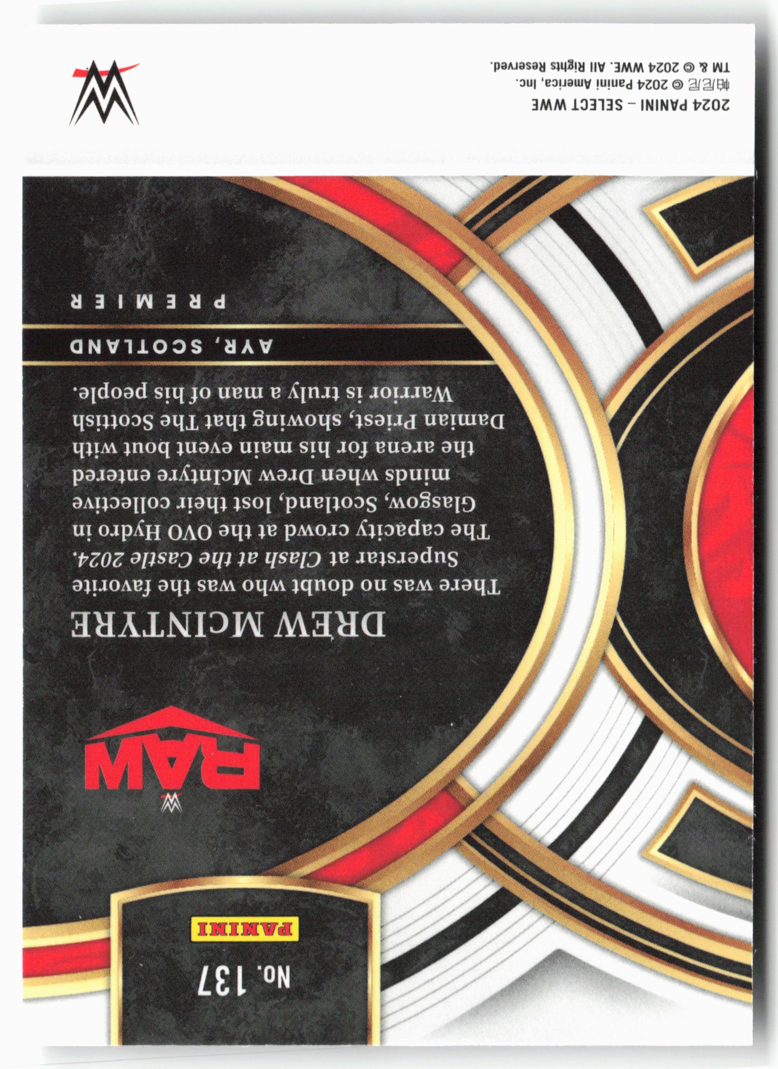 2024 Panini Select WWE #137 Drew McIntyre