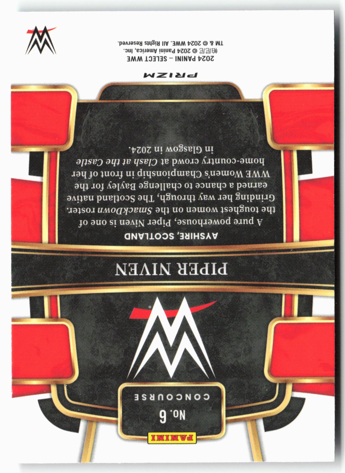 2024 Panini Select WWE #6 Piper Niven Tri-Color Prizms