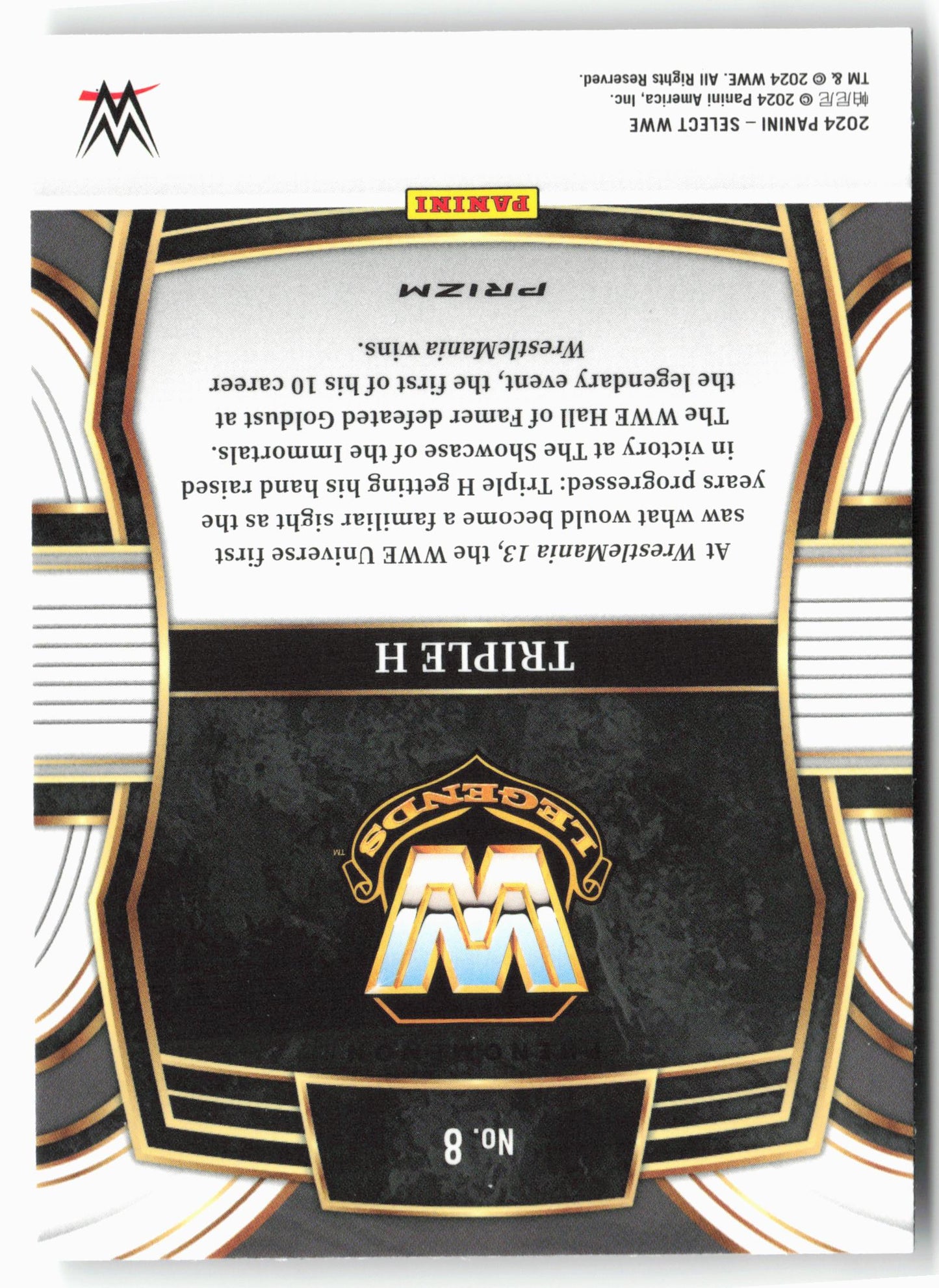 2024 Panini Select WWE #8 Triple H Phenomenon