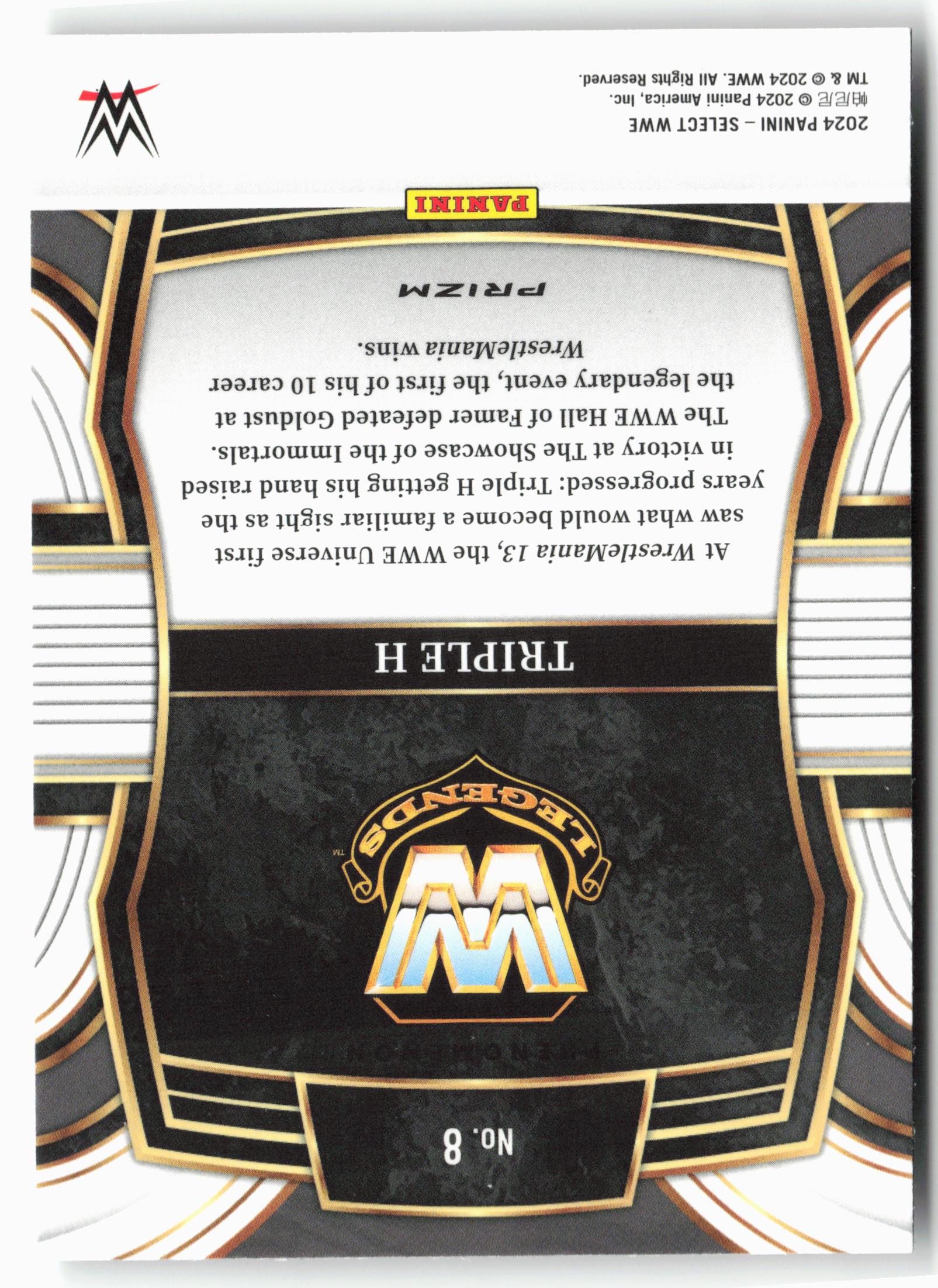2024 Panini Select WWE #8 Triple H Phenomenon