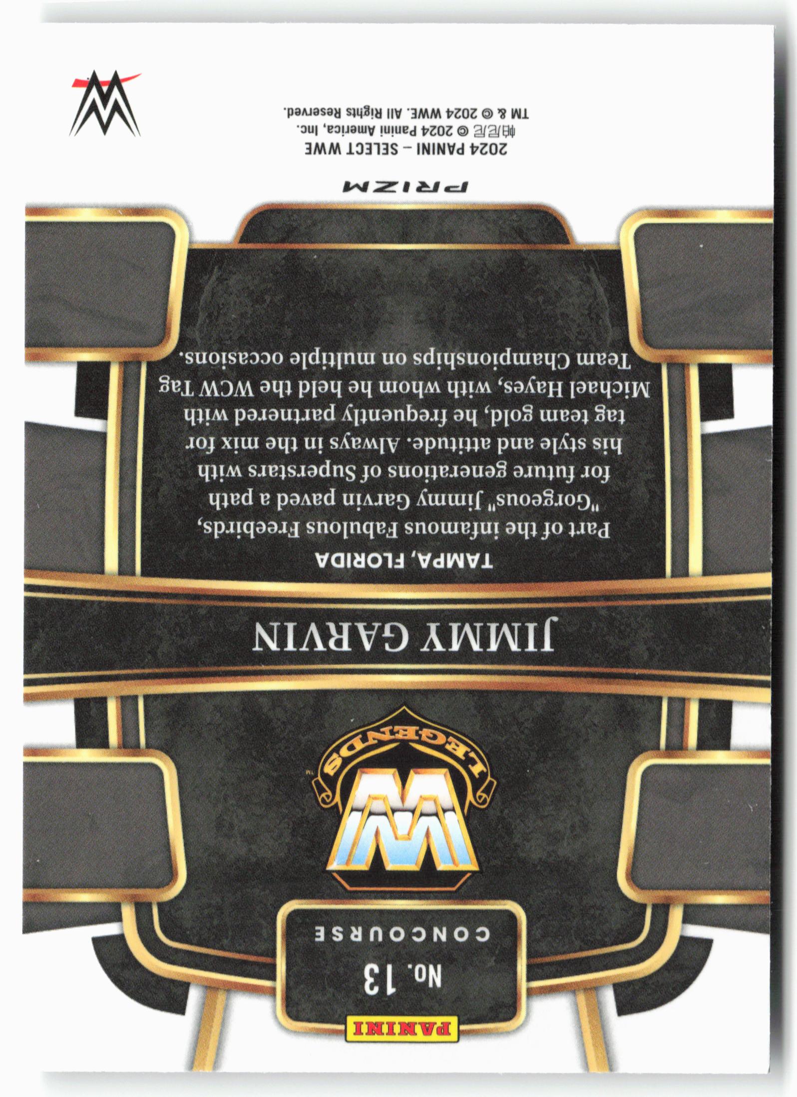 2024 Panini Select WWE #13 Jimmy Garvin Silver Prizms