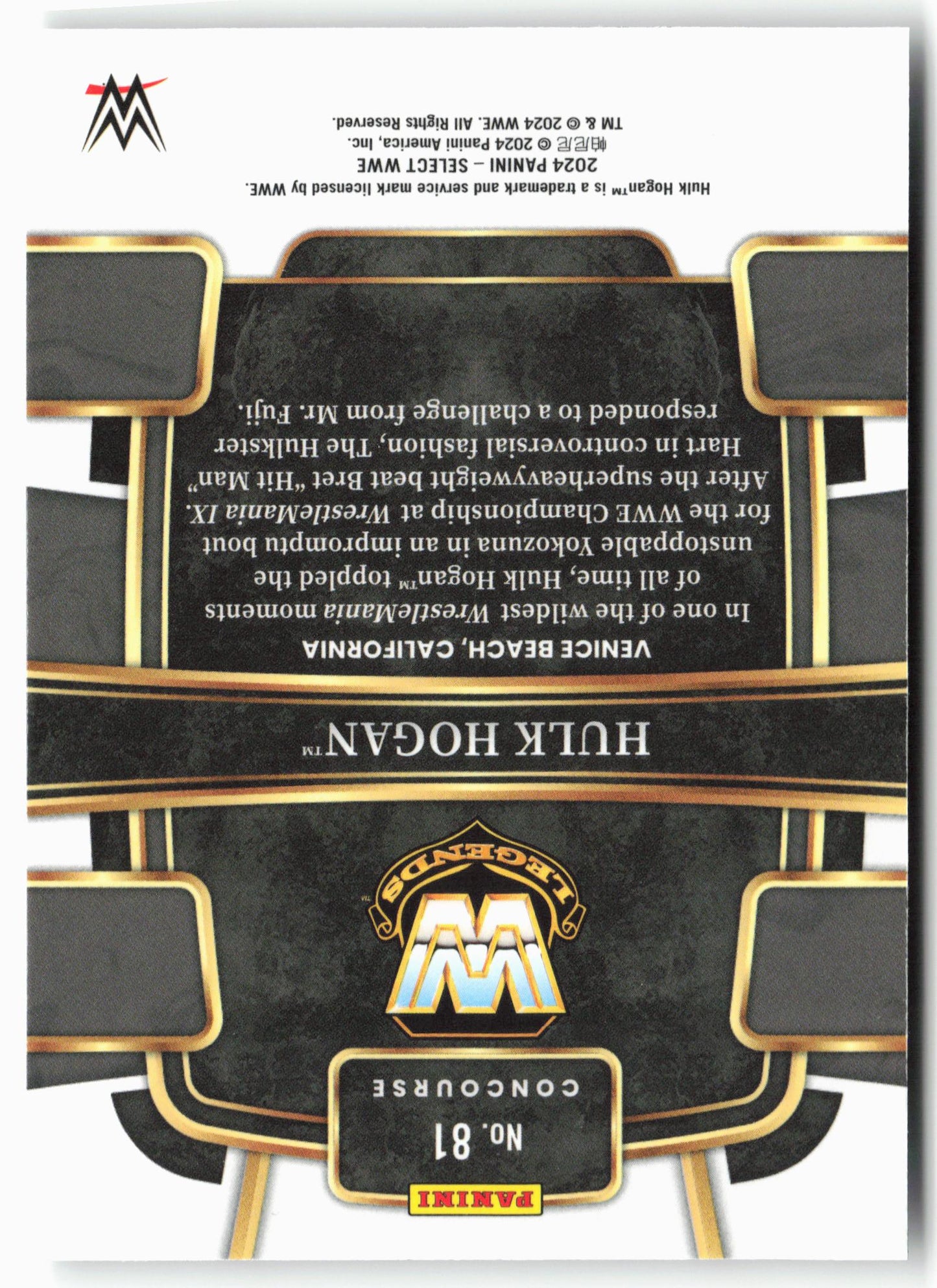 2024 Panini Select WWE #81 Hulk Hogan