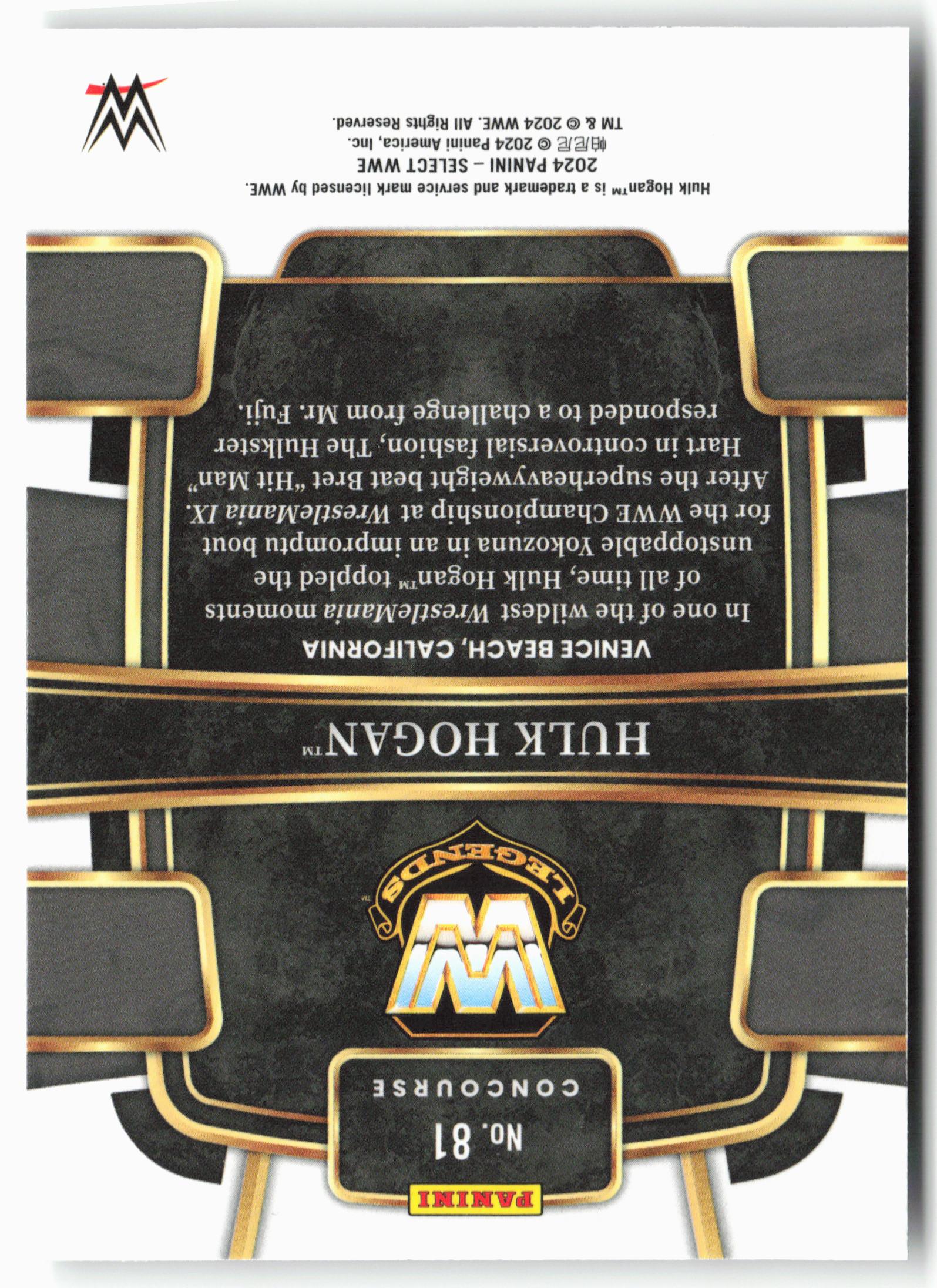 2024 Panini Select WWE #81 Hulk Hogan