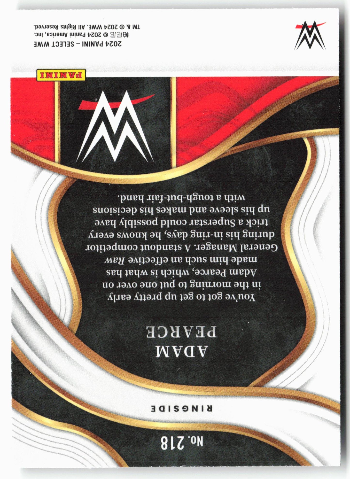 2024 Panini Select WWE #218 Adam Pearce