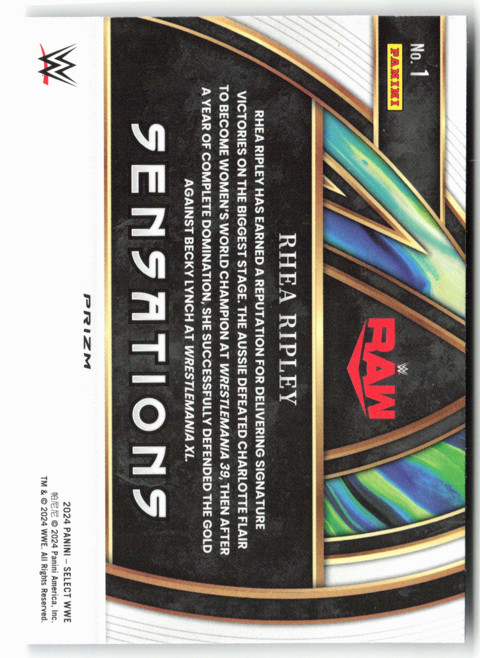 2024 Panini Select WWE #1 Rhea Ripley Sensations